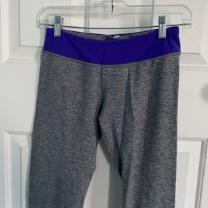 ivivva gray leggings with purple band